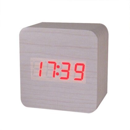 MINI Wooden LED Alarm Clocks Temperature...