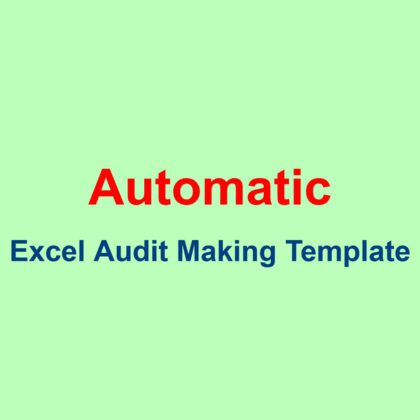 Excel Template for Making Audit of NGO