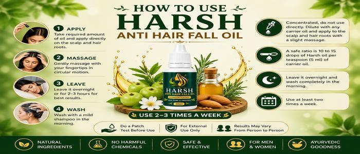 How to use Harsh Anti Hair Fall Oil