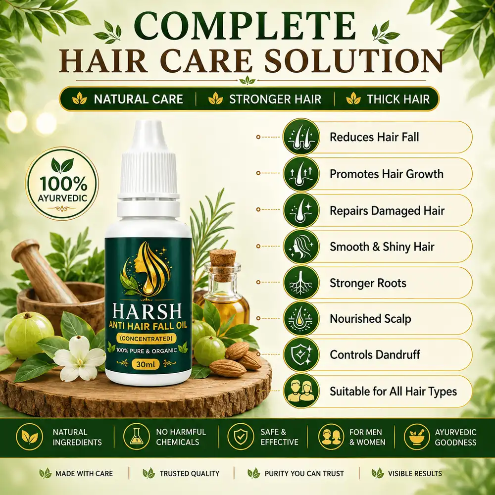 Harsh Anti Hair Fall Oil Complete Hair Care Solution