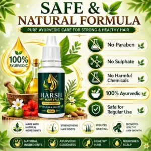 Organic hair growth and scalp nourishment with Harsh Anti Hair Fall Oil