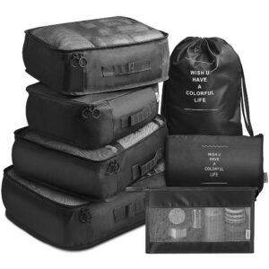 Seven-Piece Travel Luggage Storage Set Clothes Classification Bag