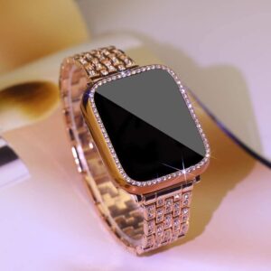 Woman Diamond Stainless Steel Link Bracelet iWatch