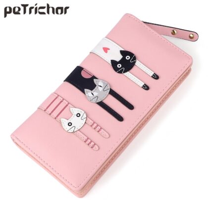 Women Wallet Cat Cartoon Wallet Long Cre...