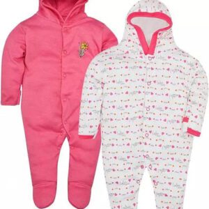 Baby Hooded Sleep Suit Pack of 2 pc