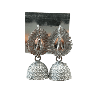 New Design Traditional Silver Oxidized Jhumka Earring For Women & Girls