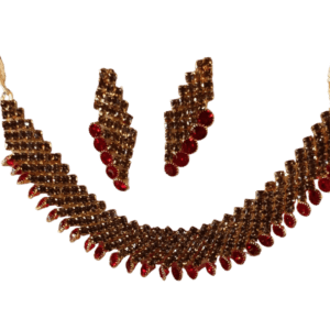 Gold plated High Quality Necklace with Earrings for Women Traditional Bollywood Design