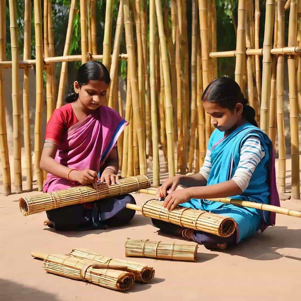 Skill development bamboo work